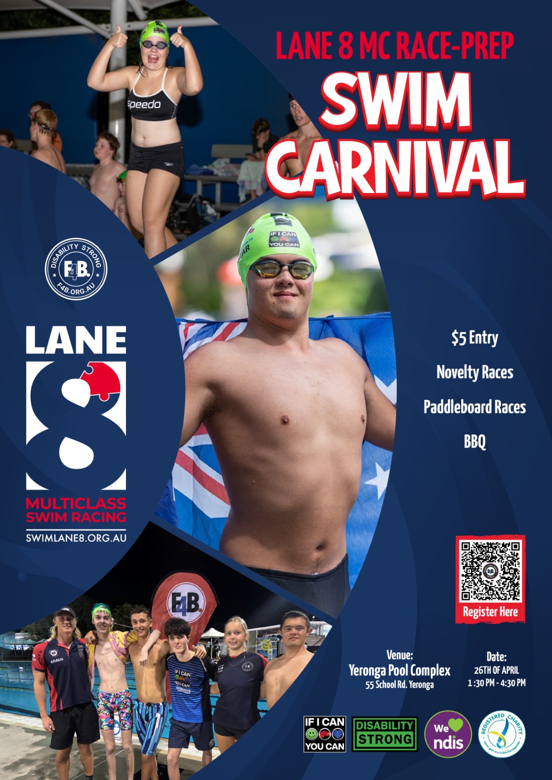 LANE 8 MC RACE-PREP SWIM CARNIVAL