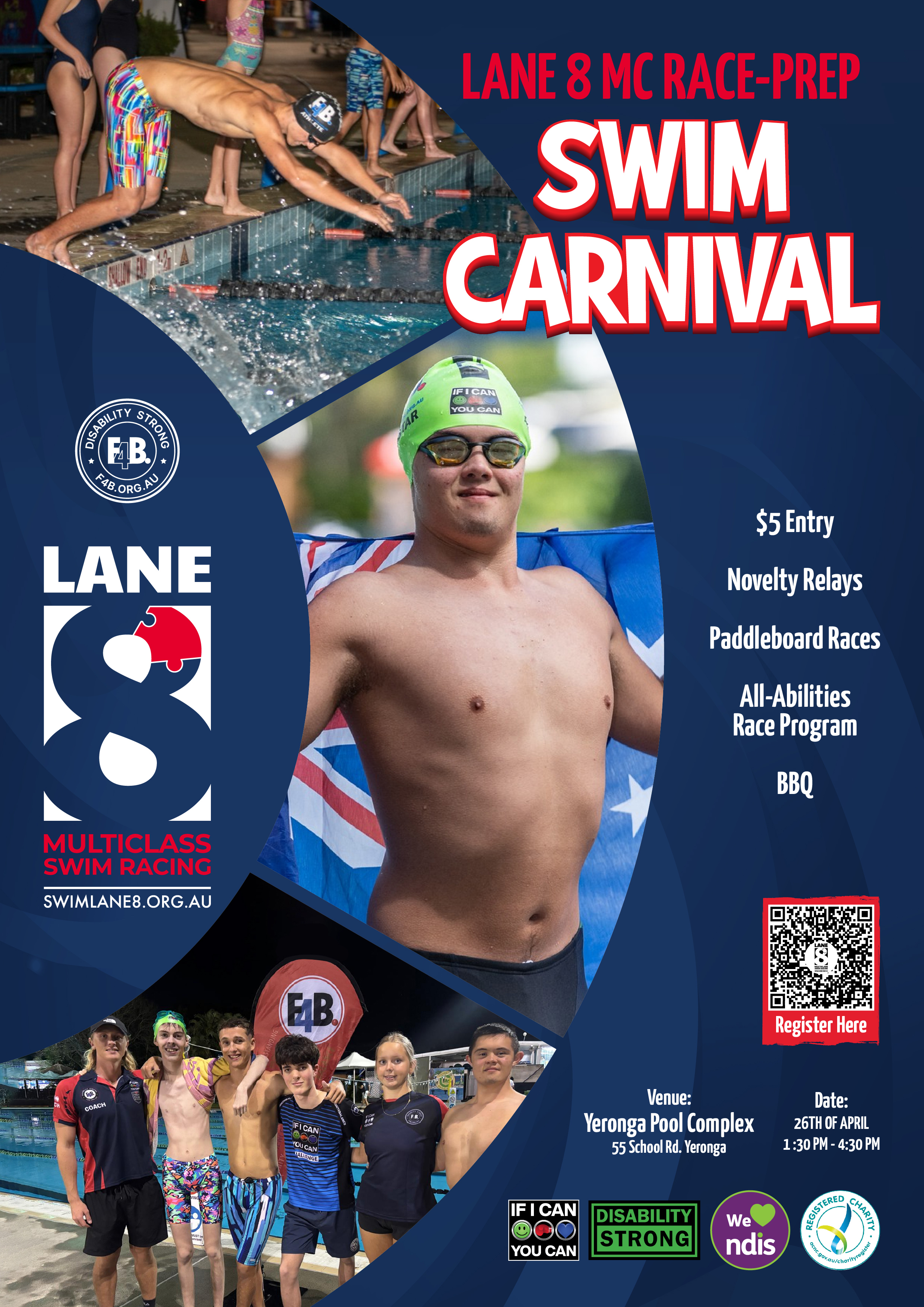 LANE 8 MC RACE-PREP SWIM CARNIVAL